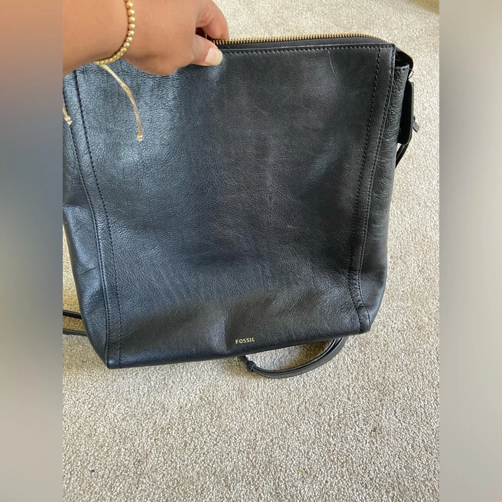 Fossil Black Parker Leather Backpack